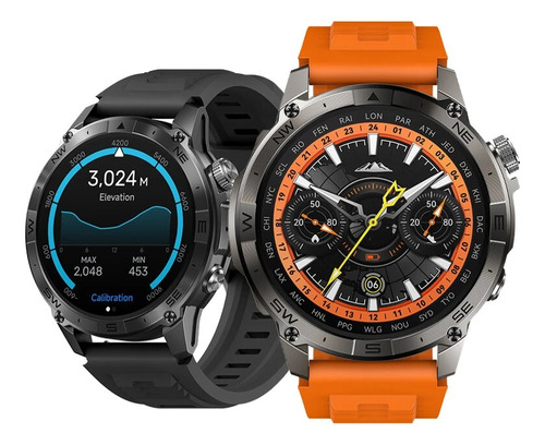 Smartwatch Zeblaze Stratos 2 Plus 1.43 Gps Preto Cinza-escuro Preto
