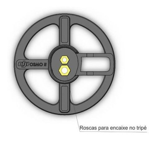 Base De Mesa Com Encaixe P/ Tripé Duas Roscas Para Osmo 2