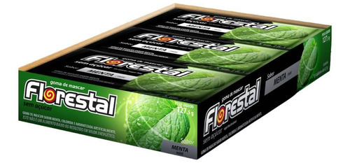 Florestal Goma De Mascar Menta Dp 15un - Zero Açúcar