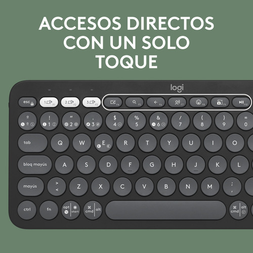 Teclado Logitech Peeble 2 K380s Bt Español Usa Pilas Grafito