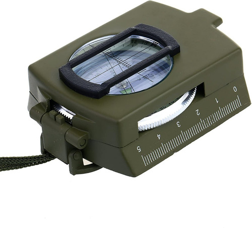 Imagem 6 de 10 de Bússola Militar Tática Metal Profissional Com Capa - Znz-2