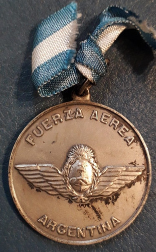 Medalla Fuerza Aerea Argentina Plata 13 Gramos 900 33 Mm 