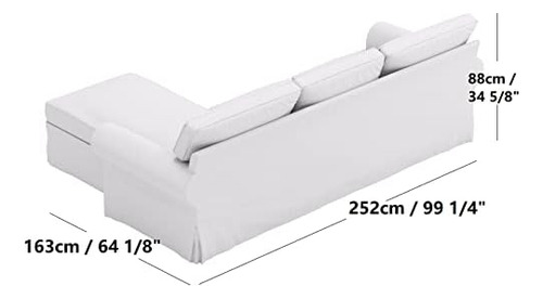 ¡solo Funda! Funda De Sofá De 4 Plazas Ektorp Loveseat Chais
