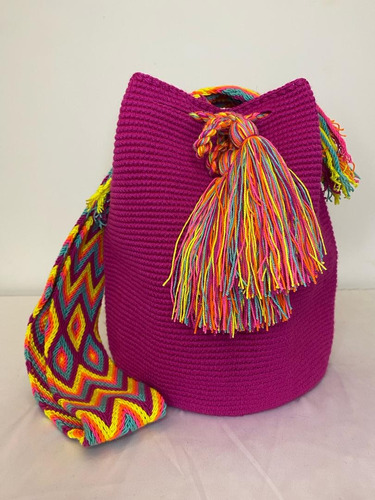 Bolso Wayuu Unicolor Grande