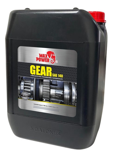 Valvulina 140 Gear Oil Max Power Garrafa X 5 Galones.