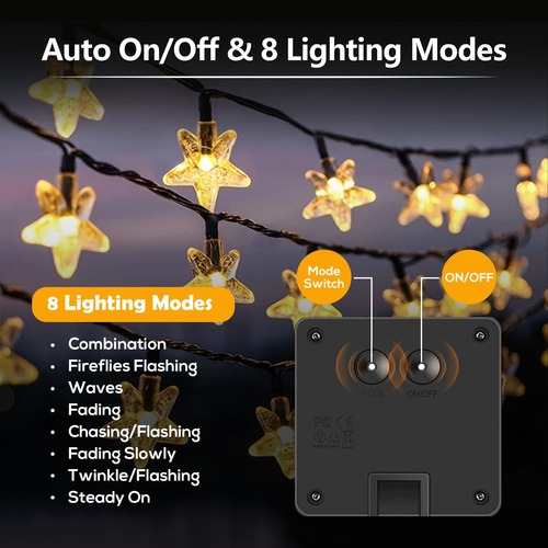 Fairy Lights L Lampop Con 20 Led Crystal Star, Funciona Con
