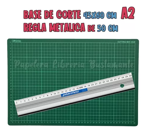Regla Metalica De Corte Plantec 50 Cm Aluminio