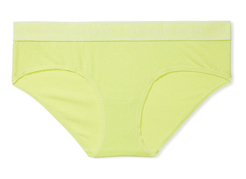 Victoria's Secret Logo Cotton Hiphugger Panty Lima Citrico M