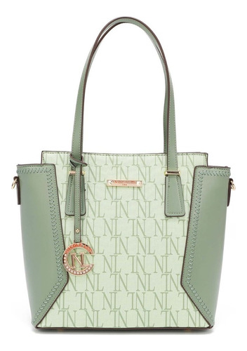 Bolsa Shopper Nicole Lee Monograma Ss22 Color Sage