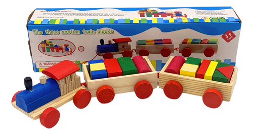 Brinquedo Pedagógico Educativo Trenzinho De Madeira Dony Toys 6187