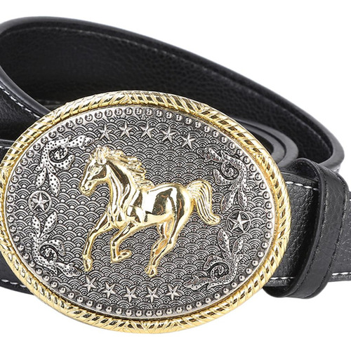 Cinturón De Vaquero Occidental Para Hombre Con Hebilla Para