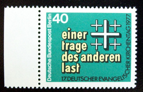 Alemania Berlín, Sello Mi. 548 Sínodo Evang. 77 Mint L5436