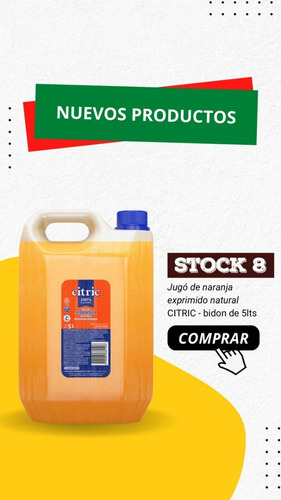 Bidón Jugo Naranja Citric 5 Litros - Distribuidora Stock8