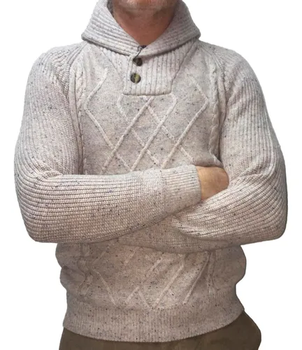 Sweater cuello cruzado hombre new arrivals