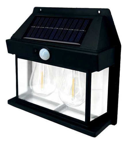 Pack X 2 Lampara Solar Led Ampolleta Doble Pared Aplique