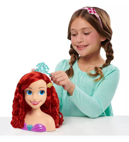 Cabeza De Peinado Y Accesorios Ariel 'la Sirenita'