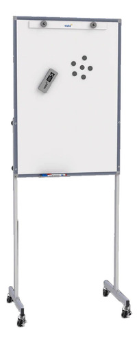 Cavalete Flip Chart C/ Rodas + Lousa Quadro Magnético 100x70