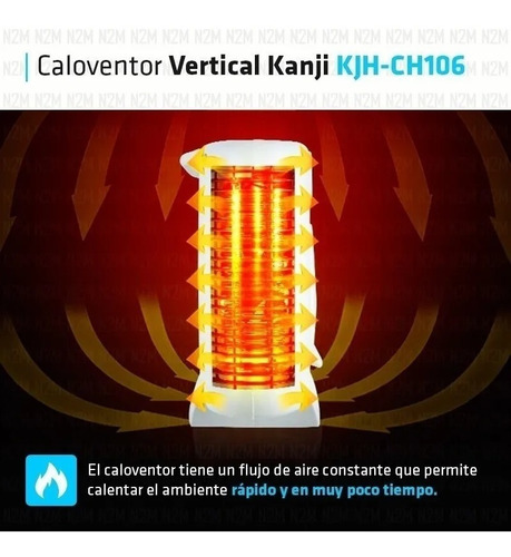 Imagen 10 de 11 de Caloventor Estufa Con Ventilador 1000/2000w Ahorro Energía
