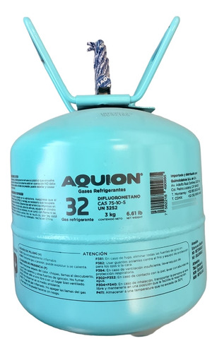 Gas Refrigerante R-32 3 Kg Es Un Hidrofluorcarburo No Dañino