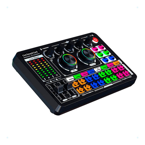 Mesa De Som Canal Duplo Digital Mixer Profissional Bluetooth