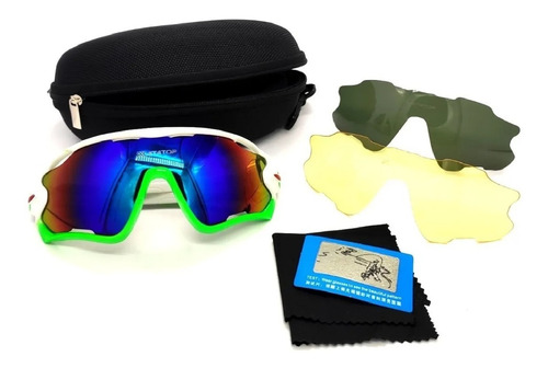 Kit Óculos Sol Ciclismo Bicicleta Bike Polarizado 3 Lentes