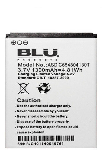Bateria Blu C654804130t Dash 3.5 D170 D161 D171 D770
