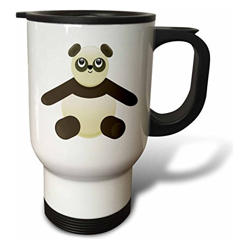 Vaso - Black And White Panda Stainless Steel Travel Mug, 14-