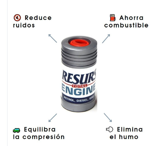 Imagen 2 de 10 de Resurs Aditivo Restaura Remetaliza Motor Tecnología Rusa P