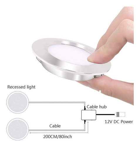 Luces Led 12 V 3 W Para Caravana 4500 K 270 Lúmenes 6 Unidad
