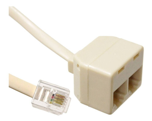 Cable Alargue Extension Telefonico Rj11 5metros Doble Salida