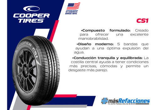 Llanta 235/75r15 Cooper Cs1 105t Blk
