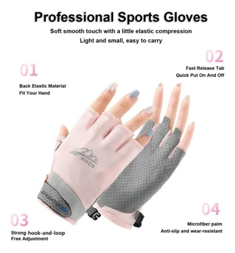 1 Par De Guantes De Equitación Transpirables De Secado Rápid