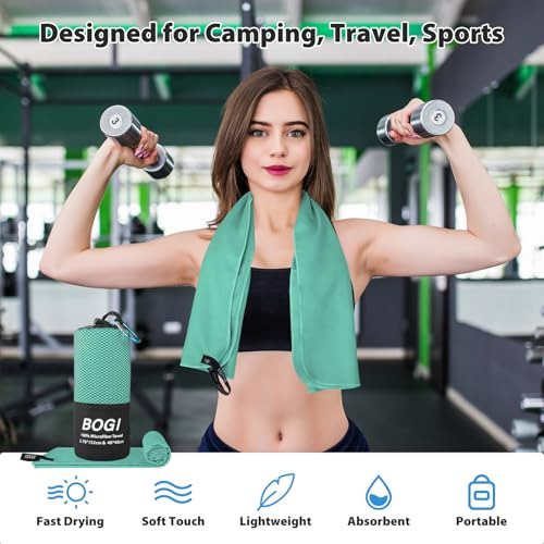 Toalla Deportiva De Viaje De Microfibra Bogi - Toalla De Via