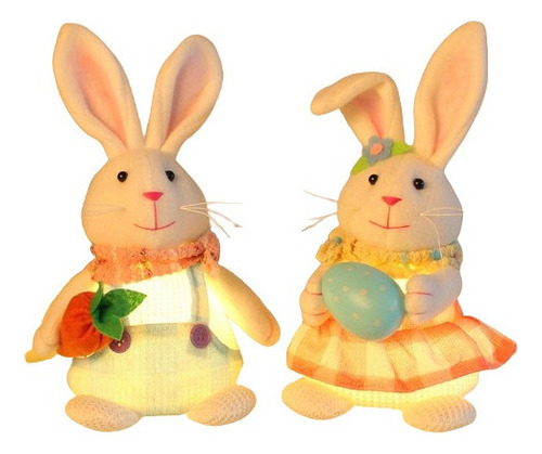 Conejo De Pascua Decoración De Escritorio 2pcs