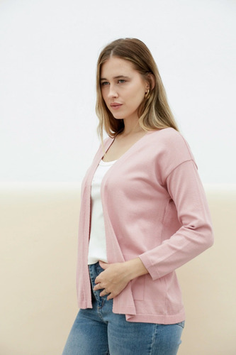 Saco Largo Abierto De Lycra Sin Boton - Talle M A Xl