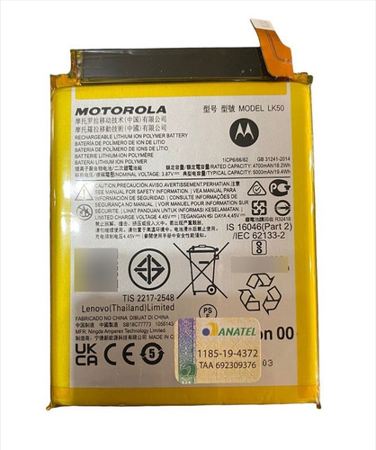 Flex Carga Bateira Lk50 Motorola Moto G60s Original