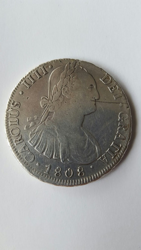 8 Reales 1808 Carolus Iiii De Plata.