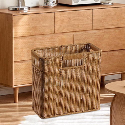 Cesta Rectangular Tejida Para Periódicos De 30 Cm X 14 Cm X