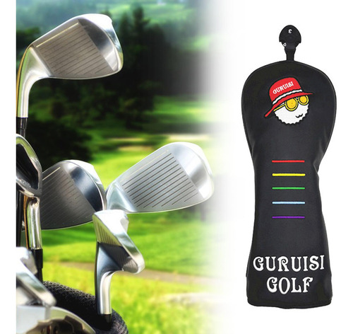Club Headcover Ligero Duradero Golf Head Multi Calle Negro