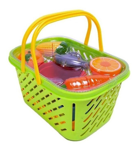 Canasta Con Frutas 20 Piezas Con Velcro Art 7303 Loonytoys