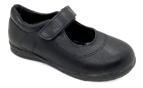 Zapatos Escolares Cuero Negro Colegial 34 Al 40 Niños