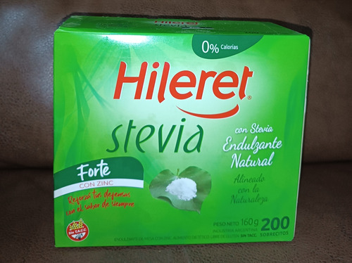 Endulzante Hileret Stevia Forte C/zinc.en Polvo.x 200 Sobres