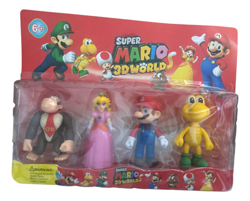 Muñecos Set Mario 3d World X4