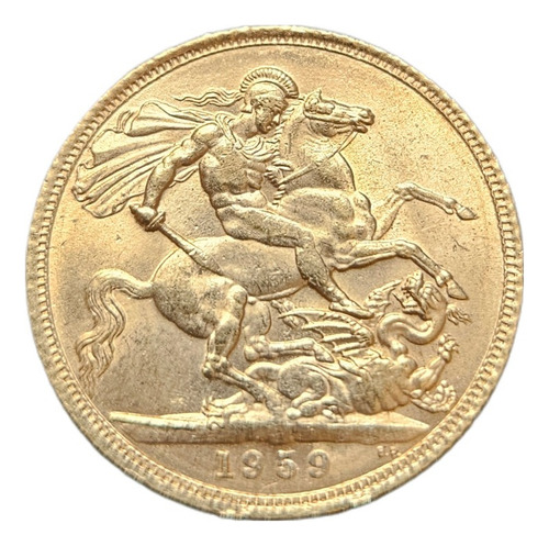 Moeda Ouro Libra 1872 Rainha Elizabeth Ii 22k 7,9g (Usado)