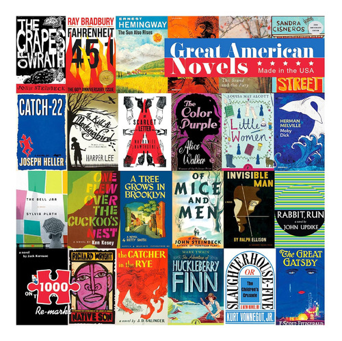 Re-marks Great American Novels Rompecabezas De 1000 Piezas P