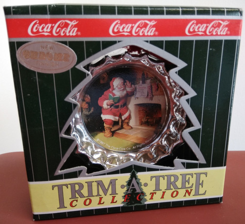 Coca Cola 1997 Cap Santa Reads 2 Trim A Tree Collection