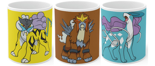 Pack 3 Tazas Pokémon Raikou Entei Suicune