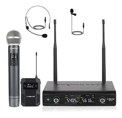 Sistema De Micrófono Inalámbrico Phenyx Pro Uhf, 30 Frecuenc