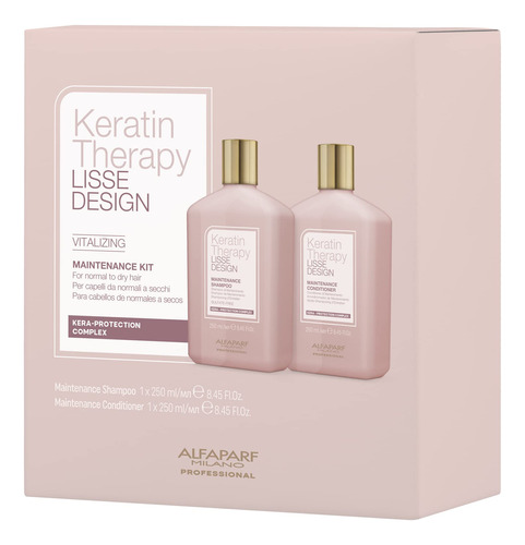 Alfaparf Milano Keratin Therapy Lisse Design Vitalizing Kit.