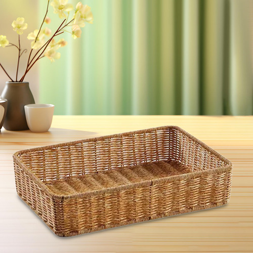 Cesta De Almacenamiento Tejida, 35 Cm X 24 Cm X 8 Cm